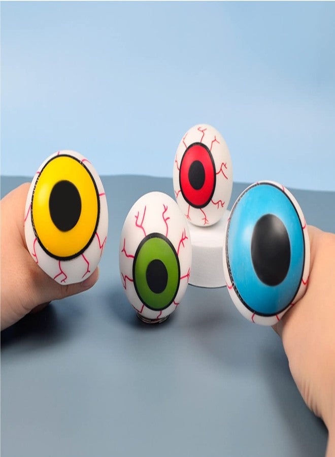 Dhjrefhhd 1Pcs Stress Balls Soft Eyeballs Squeeze Prop Tool Eye Squishy Ball Party Fidget Balls Halloween Stress Ball Prop Prize Birthday Gifts (Yellow or Randomly Color) - Image 4